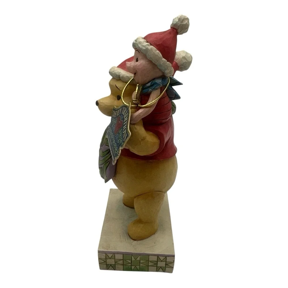 Jim Shore Winnie the Pooh Piglet Christmas Figurine Forever Friends 4027920‎
